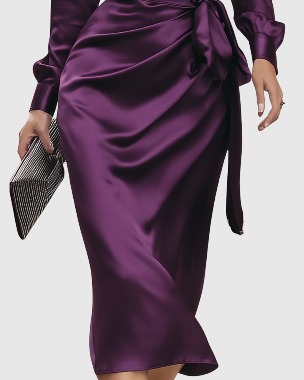 Midi Wrap Midi Dress Summer for Women