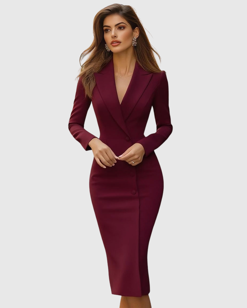 Tailored Midi Dress Summer for Women
