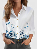 Dusty Pink Ditsy Floral Button-Front Blouse for Women Cicadias Tops Cicadias