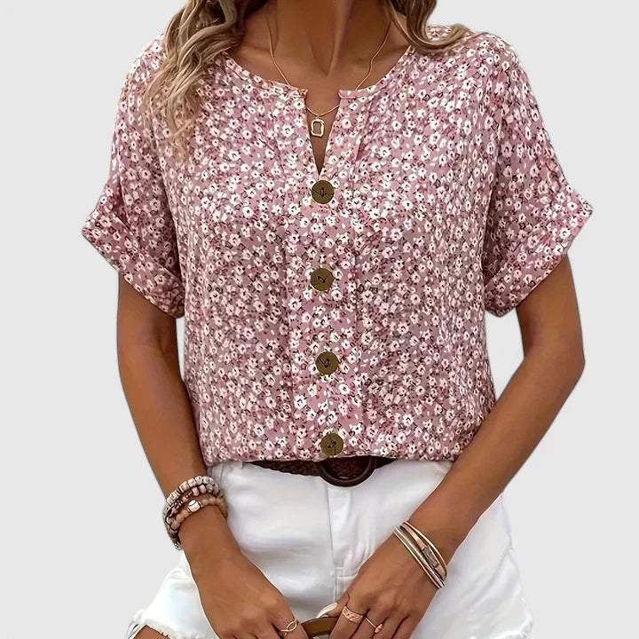 Floral Button-Front Crop Top Casual Summer for Women Cicadias Tops Cicadias