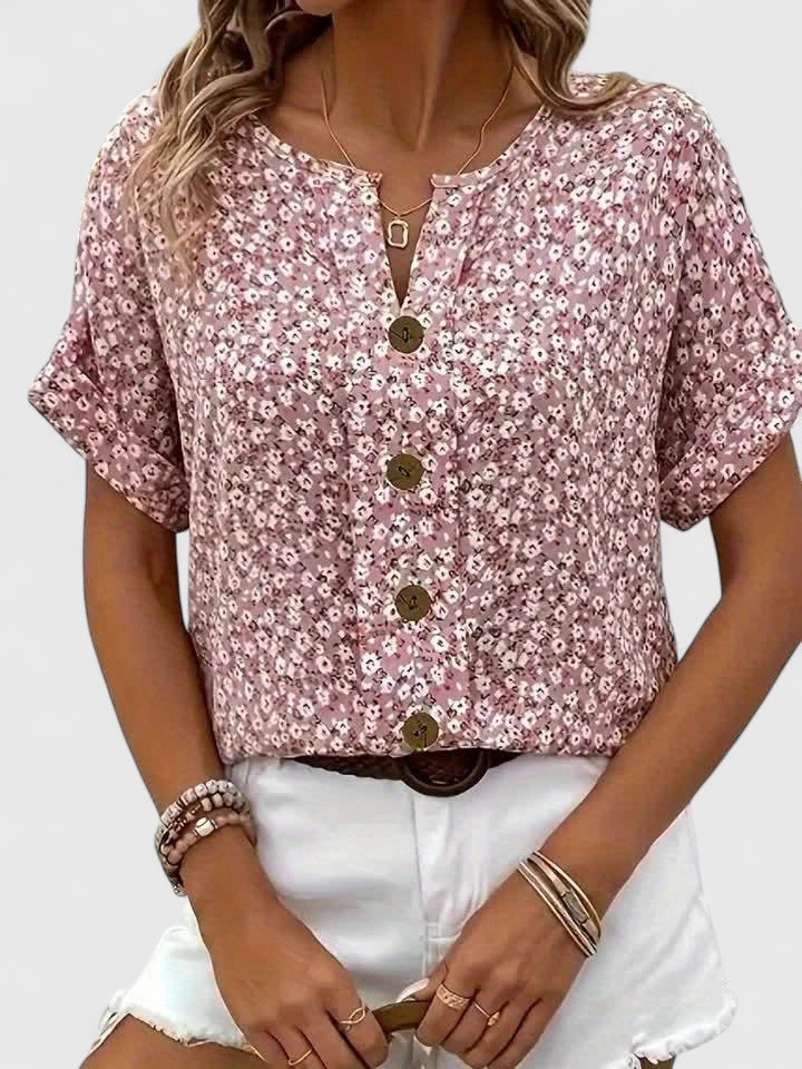 Floral Button-Front Crop Top Casual Summer for Women Cicadias Tops Cicadias