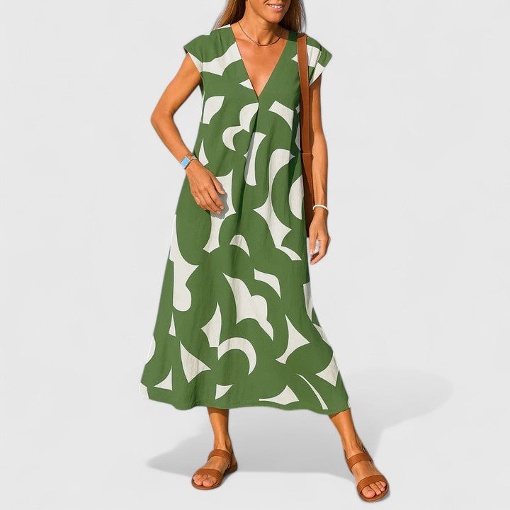 Geometric Print Caftan Maxi Dress Casual for Women Cicadias Dresses Cicadias