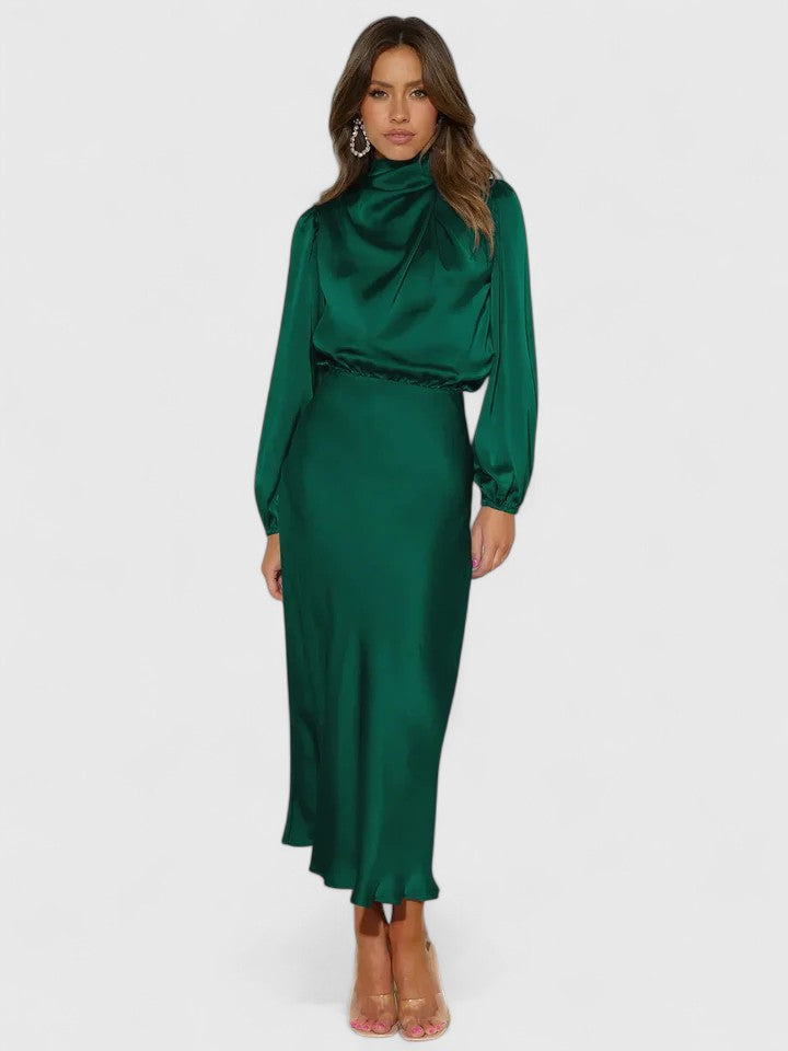 Satin Midi Dress Evening for Women Cicadias Dresses Cicadias