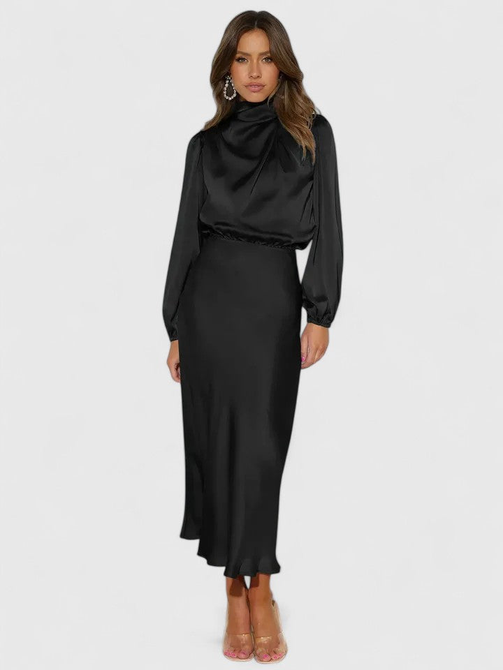 Satin Midi Dress Evening for Women Cicadias Dresses Cicadias