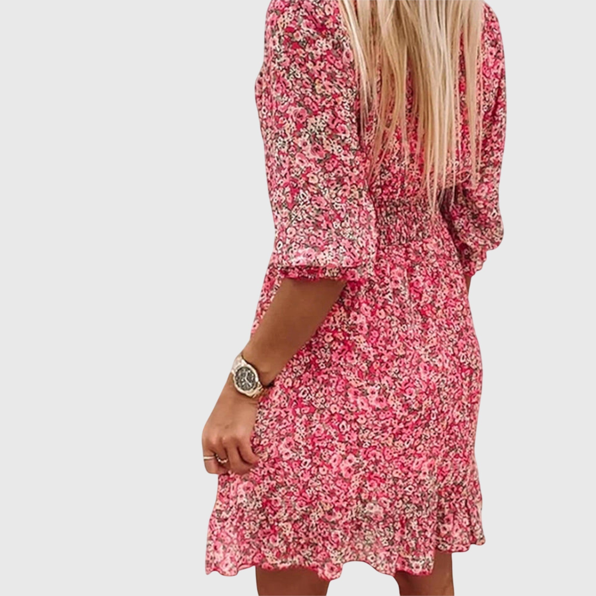 Floral Puff Sleeve Dress Summer for Women